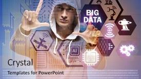  Presentation with data security - Amazing PPT layouts having statistics computer engineering - security of big data concept backdrop and a coral colored foreground