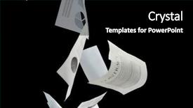  Presentation with black business - Amazing presentation having statistics concept - business papers falling backdrop and a black colored foreground