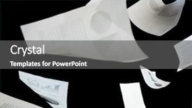  Presentation with black business - Cool new slide deck with statistics concept - business papers falling backdrop and a dark gray colored foreground