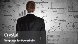  Presentation with math - Beautiful PPT layouts featuring statistics maths - businessman in front of math backdrop and a dark gray colored foreground