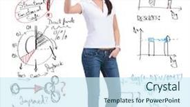  Presentation with maths - Beautiful theme featuring statistics maths - full length picture backdrop and a cool aqua colored foreground