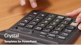  Presentation with calculator - Colorful theme enhanced with statistics medicine - use of calculator backdrop and a  colored foreground