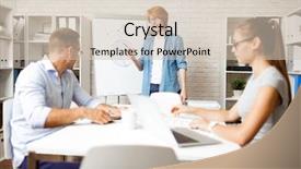  Presentation with statistics - Slide set with statistics background and a soft green colored foreground