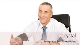  Presentation with measuring blood pressure in haitian - Colorful slide deck enhanced with statistik vital - mature businessman measuring blood pressure backdrop and a  colored foreground