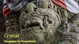  Presentation with bali statue - Amazing presentation having statue-at-the-temple backdrop and a tawny brown colored foreground