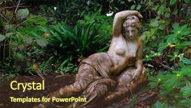  Presentation with new zealand - Beautiful presentation theme featuring statue in eden garden auckland backdrop and a tawny brown colored foreground