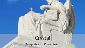  Presentation with supreme court - Audience pleasing PPT layouts consisting of statue in front of supreme court building backdrop and a light gray colored foreground