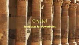  Presentation with statue of the virgin mary - Slides having statue in luxor background and a tawny brown colored foreground