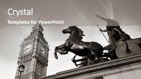  Presentation with westminster - Theme with history queens - queen bodica statue in westminster background and a gray colored foreground