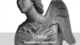  Presentation with statue of the virgin mary - Slides enhanced with statue of a beautiful angel background and a gray colored foreground
