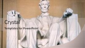  Presentation with abraham lincoln - Slides enhanced with statue of abraham lincoln lincoln background and a soft green colored foreground