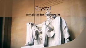  Presentation with abraham lincoln - Amazing theme having statue of abraham lincoln lincoln backdrop and a coral colored foreground