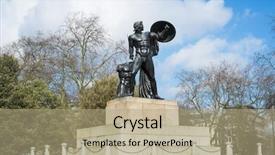  Presentation with hyde park - Theme with statue of achilles in hyde background and a mint green colored foreground