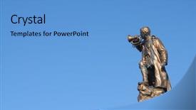  Presentation with blessed virgin mary statue blue - Amazing theme having statue of an english general backdrop and a teal colored foreground