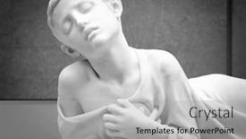  Presentation with depression - Beautiful slides featuring statue-of-boy-on-tomb backdrop and a light gray colored foreground