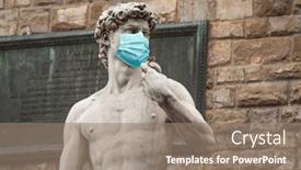  Presentation with david statue - Cool new theme with statue-of-david backdrop and a coral colored foreground