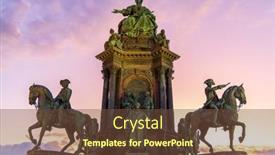  Presentation with vienna - Theme consisting of statue-of-empress-maria-theresa background and a tawny brown colored foreground