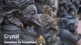  Presentation with ganesha - Colorful presentation theme enhanced with statue of ganesha in bali backdrop and a dark gray colored foreground