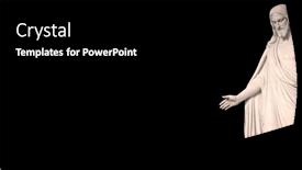  Presentation with jesus christ - Presentation theme featuring statue-of-jesus-christ background and a black colored foreground
