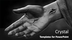  Presentation with resurrection - PPT layouts having statue-of-jesus-christ background and a dark gray colored foreground