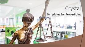 Presentation with justice - Slides with statue-of-justice-in-front background and a light gray colored foreground