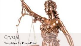  Presentation with justice - Slides enhanced with statue-of-justice-isolated background and a soft green colored foreground