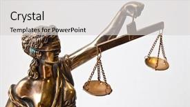  Presentation with lady justice - Presentation theme having statue of justice background and a light gray colored foreground