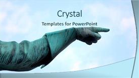  Presentation with ancient king statue - Audience pleasing PPT layouts consisting of statue of karl xii king backdrop and a cool aqua colored foreground