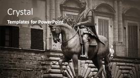  Presentation with king - Slides having statue-of-king-joao background and a dark gray colored foreground