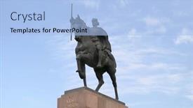  Presentation with croatia zagreb - Presentation theme featuring  background and a  colored foreground