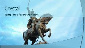  Presentation with venice - Colorful slide set enhanced with statue of king victor emmanuel backdrop and a arctic colored foreground