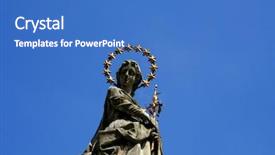  Presentation with statue of justice lady justice - Colorful slide set enhanced with statue of lady in centre backdrop and a teal colored foreground