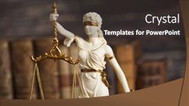  Presentation with lady justice - Beautiful slides featuring statue of lady justice law concept backdrop and a dark gray colored foreground