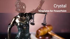  Presentation with lady justice - Theme featuring statue of lady justice law background and a coral colored foreground