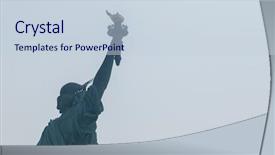  Presentation with liberty - Colorful theme enhanced with statue of liberty in new backdrop and a  colored foreground