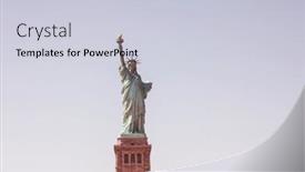  Presentation with liberty - Cool new theme with statue-of-liberty-national-monument backdrop and a lemonade colored foreground