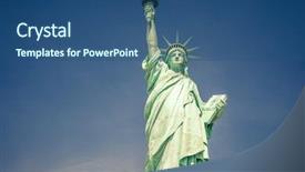  Presentation with liberty - Theme having statue of liberty new york background and a  colored foreground