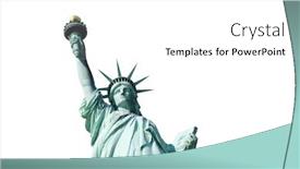  Presentation with liberty - PPT theme featuring liberty on white background background and a white colored foreground