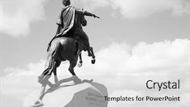  Presentation with senate - Colorful slide deck enhanced with statue of peter the great backdrop and a light gray colored foreground