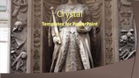  Presentation with queen - PPT layouts featuring statue of queen victoria background and a tawny brown colored foreground