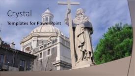  Presentation with saint - Audience pleasing slide set consisting of love sharing a tender backdrop and a  colored foreground.