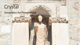  Presentation with dubrovnik - Presentation theme having statue of st blasius sv vlaho the protector of dubrovnik placed over the eastern entrance to the old town in year 972 st blasius has been chosen as the patron saint of dubrovnik croatia background and a lemonade colored foreground