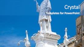  Presentation with malta - Amazing presentation having statue of st lawrence on misrah ir-rebha of birgu in malta backdrop and a teal colored foreground