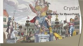  Presentation with engraving - Colorful slide set enhanced with statue-of-the-giant-antigoon backdrop and a light gray colored foreground