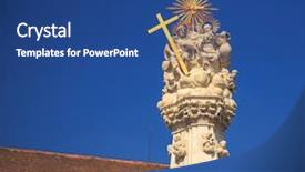  Presentation with budapest - Amazing theme having statue of the holy trinity backdrop and a ocean colored foreground