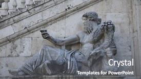  Presentation with god - PPT layouts with twins romulus and remus background and a gray colored foreground
