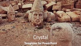  Presentation with turkey - PPT theme with statue-on-mount-nemrut background and a coral colored foreground