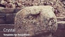  Presentation with turkey - Audience pleasing PPT layouts consisting of statue-on-mount-nemrut backdrop and a gray colored foreground