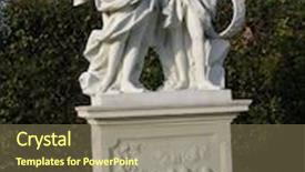  Presentation with statue of the virgin mary - PPT theme with statue background and a violet colored foreground