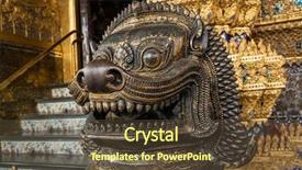  Presentation with bangkok - Amazing presentation theme having statues at garuda wat phra backdrop and a  colored foreground